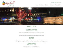 Tablet Screenshot of kimballlighting.com